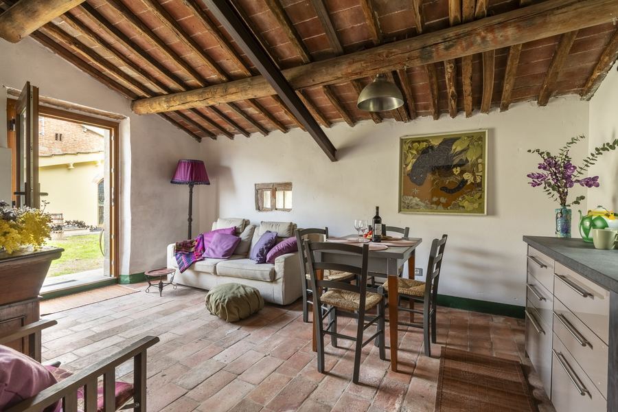 Soggiorno con cucinotto della Legnaia